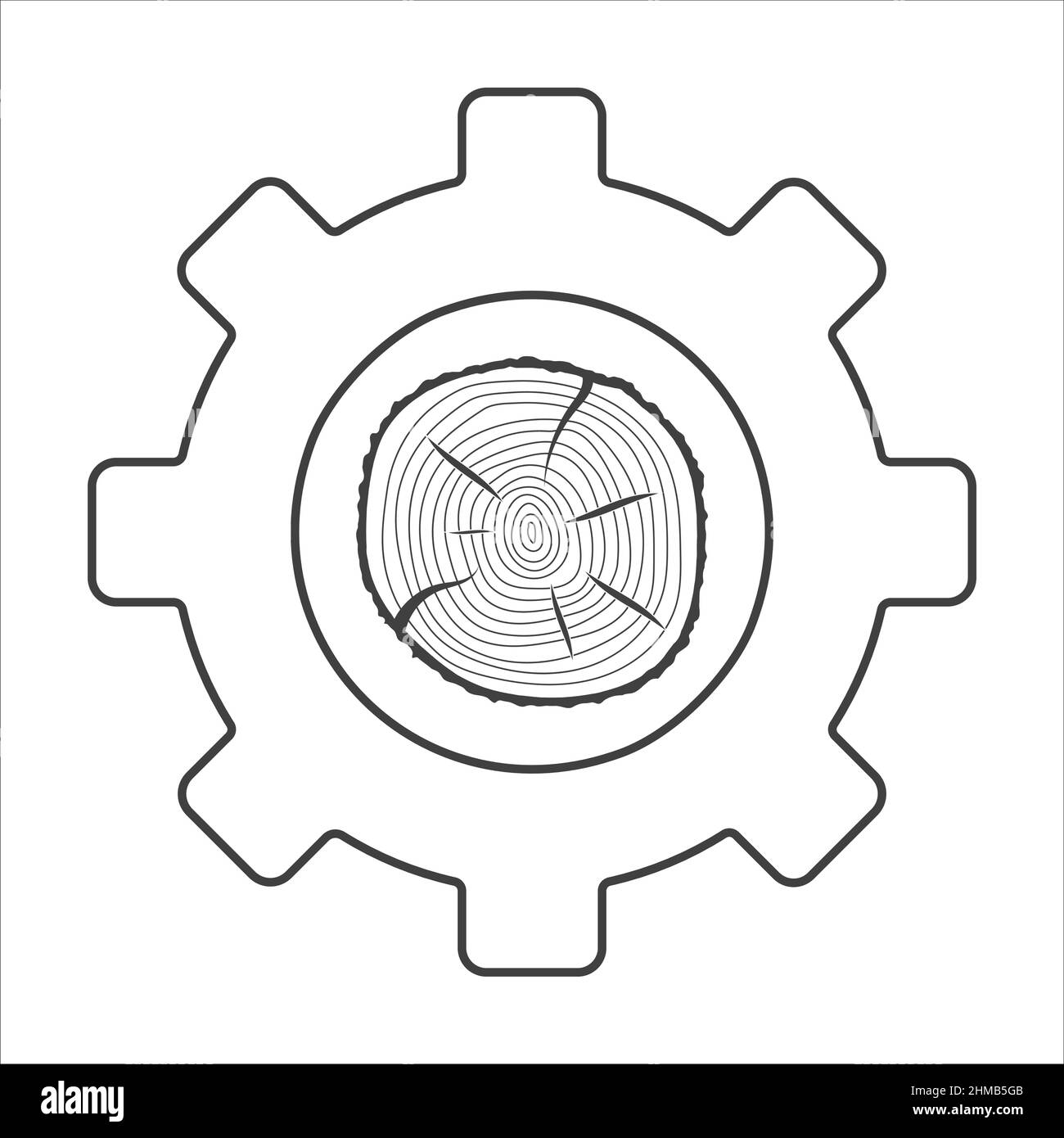Wood texture icon. Tree rings icon on white background Stock Vector ...