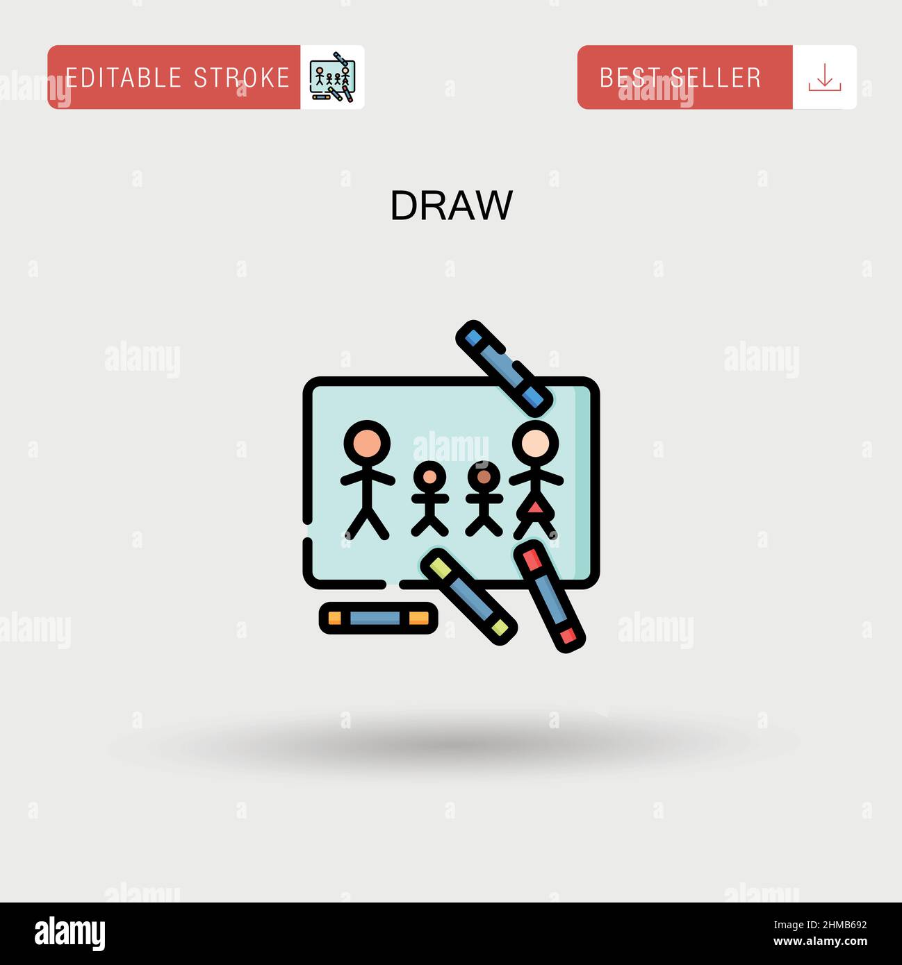 Draw Simple vector icon Stock Vector Image & Art - Alamy