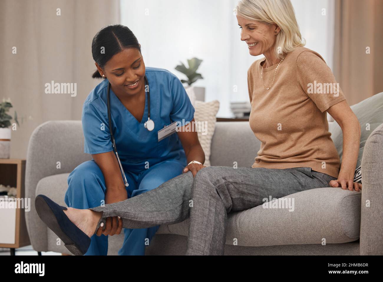 Mature woman tired feet hi-res stock photography and images - Alamy