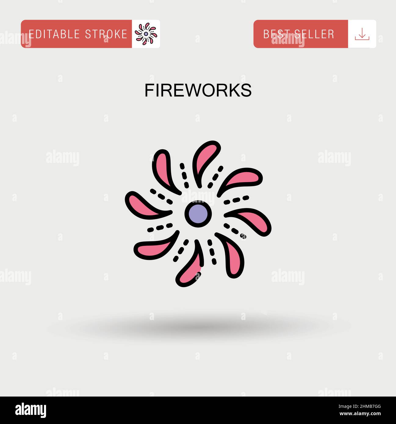 Colorful fireworks exploding in dark Stock Vector Images - Alamy
