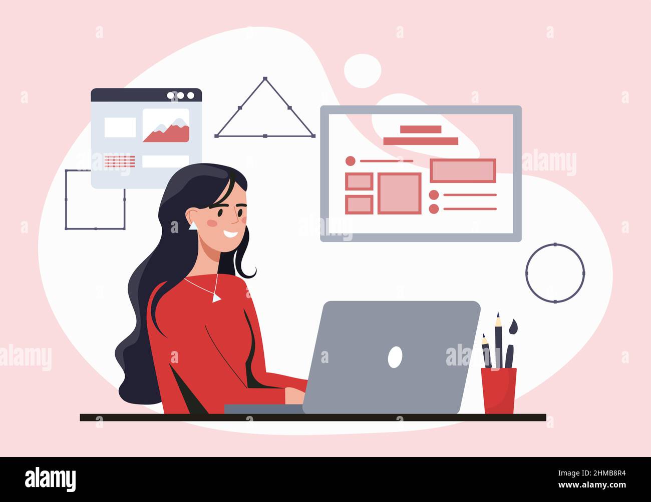 UX UI designer concept Stock Vector Image & Art - Alamy