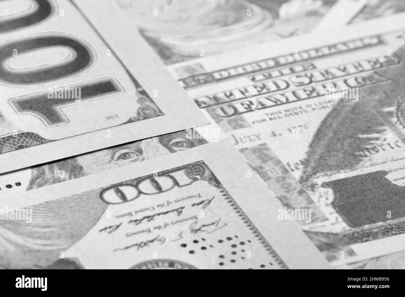 100 dollar bill usa benjamin Black and White Stock Photos & Images Alamy