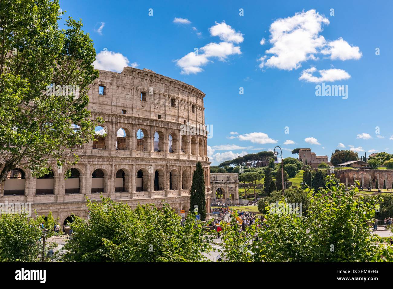 Colosseum or Flavian amphitheater, most famous monument in Rome, Italy