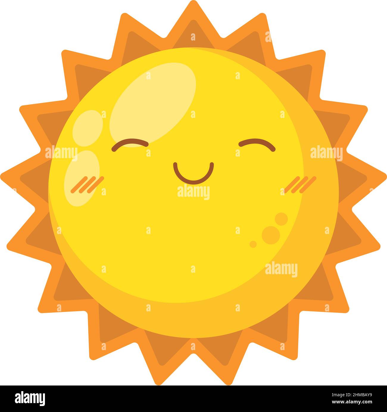 summer sun kawaii style character Stock Vector Image & Art - Alamy