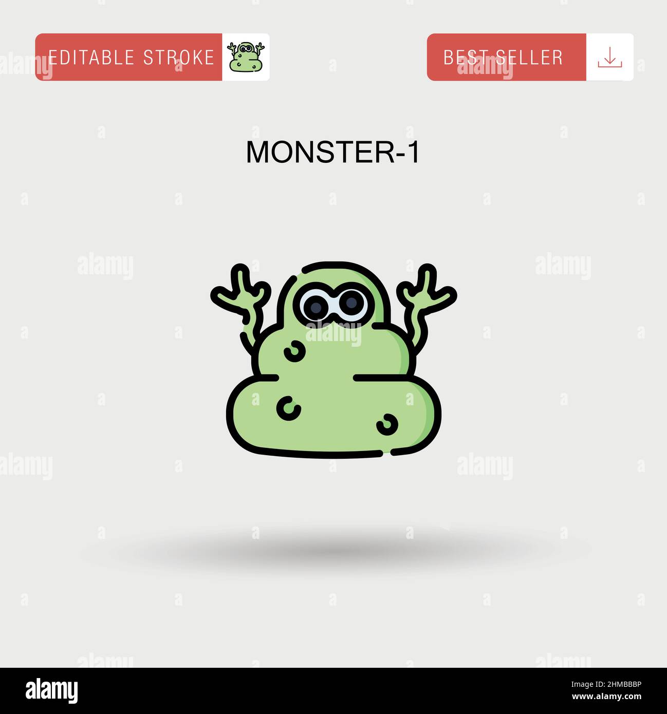 Cute monster character design Stock Vector Images - Alamy