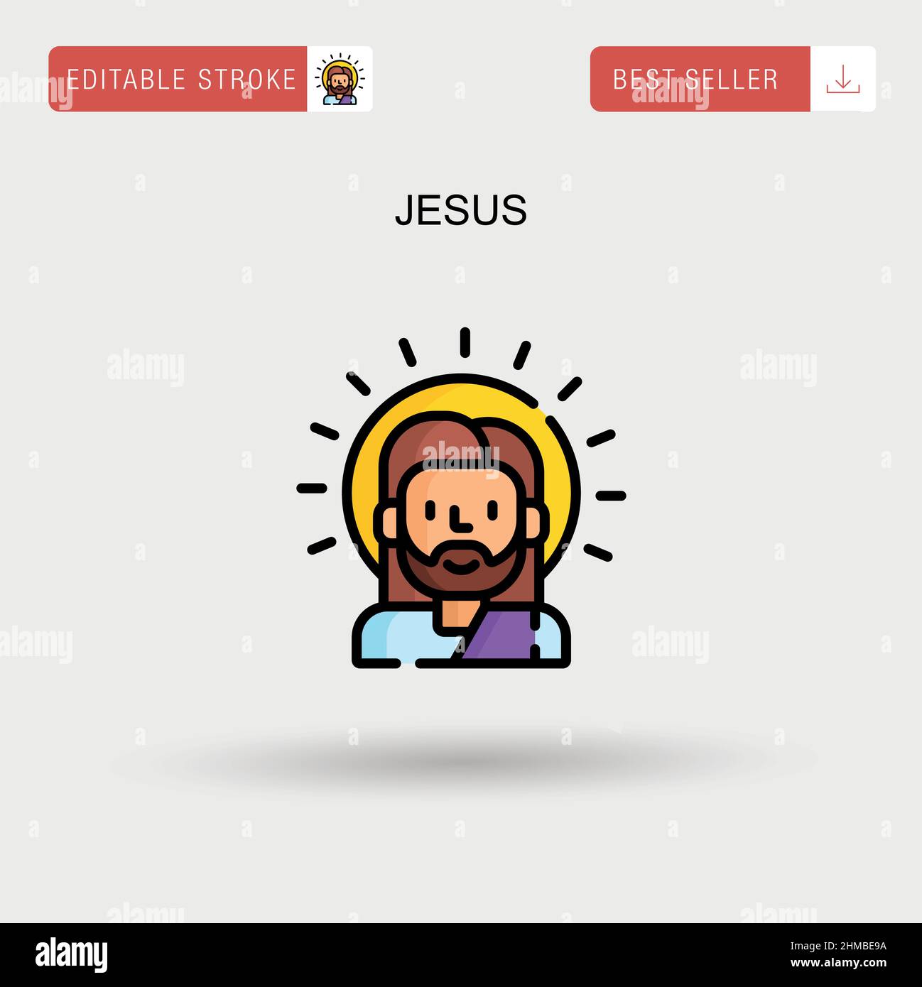 Jesus Simple vector icon Stock Vector Image & Art - Alamy