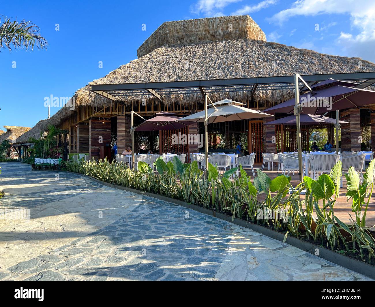 Puerto Plata, DR - January 10, 2022: A restaurant at the cruise ship port  Taino Bay in Puerto Plata, Dominican Republic Stock Photo - Alamy