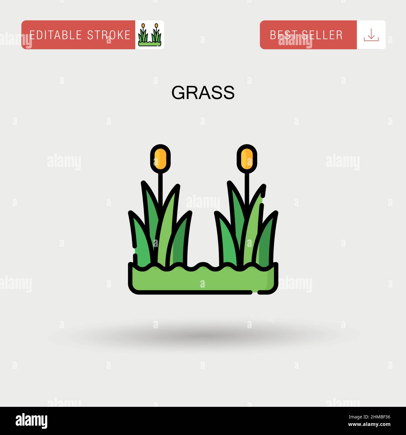 Grass Simple vector icon Stock Vector Image & Art - Alamy