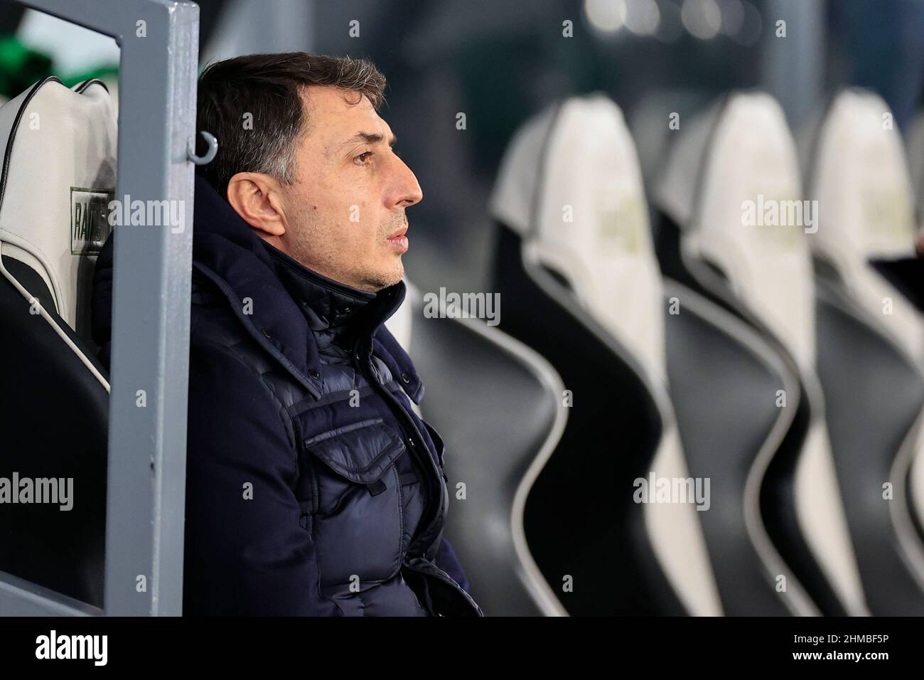 Derby, UK. 08th Feb, 2022. Shota Arveladze the Hull City manager waits in the dug out ahead of the game in Derby, United Kingdom on 2/8/2022. (Photo by Conor Molloy/News Images/Sipa USA) Credit: Sipa USA/Alamy Live News Stock Photo