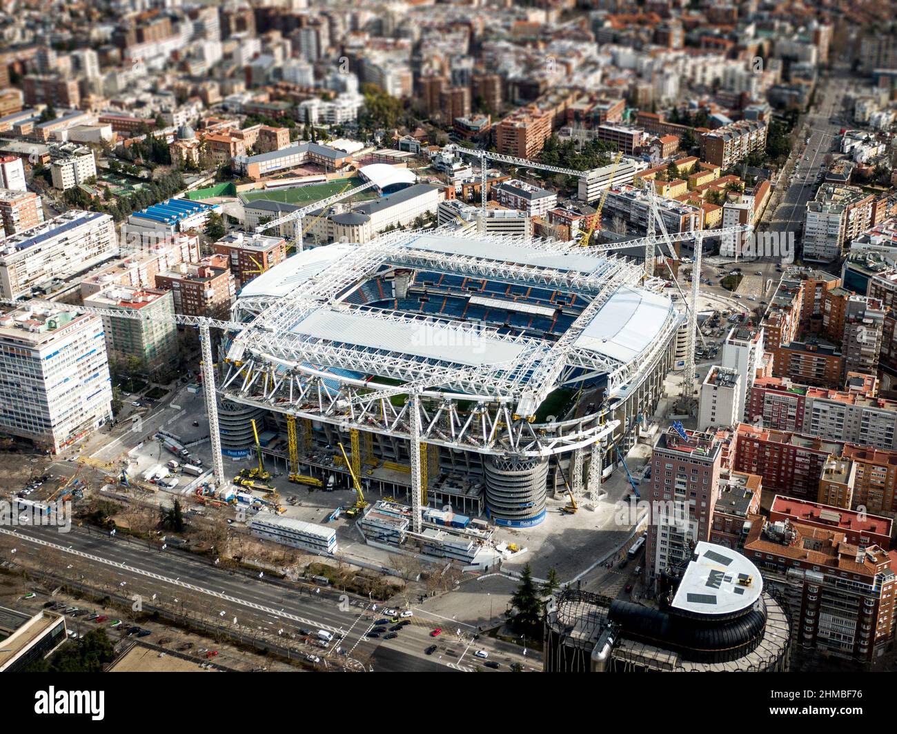 Madrid, Spain February 05, 2022 Santiago Bernabeu stadium during