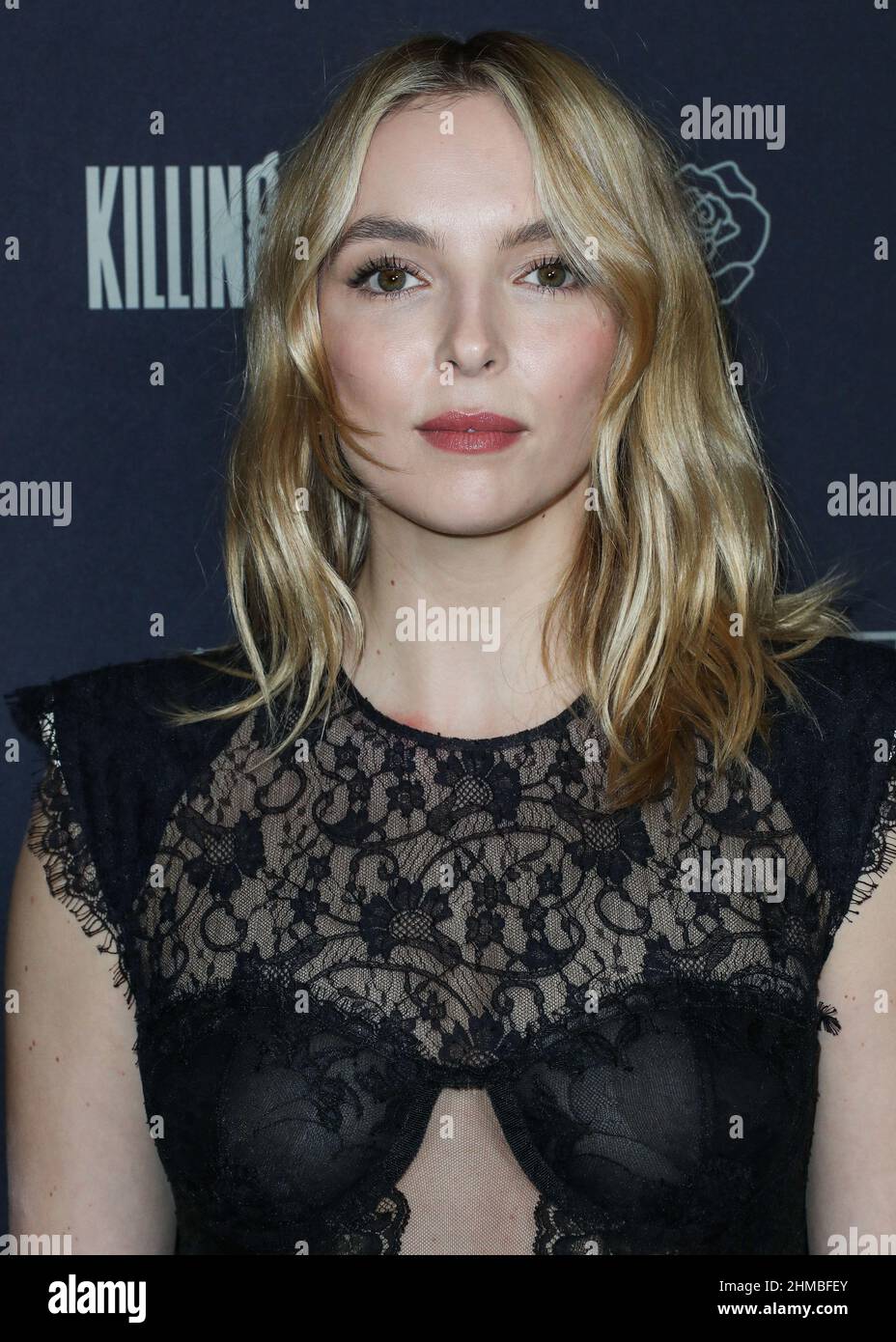 Beverly Hills, United States. 08th Feb, 2022. BEVERLY HILLS, LOS ANGELES, CALIFORNIA, USA - FEBRUARY 08: Actress Jodie Comer attends the Photo Call For BBC's 'Killing Eve' Season Four which premieres on BBC AMERICA and AMC  on Sunday, February 27 held at the The Peninsula Beverly Hills Hotel on February 8, 2022 in Beverly Hills, Los Angeles, California, United States. (Photo by Xavier Collin/Image Press Agency) Credit: Image Press Agency/Alamy Live News Stock Photo