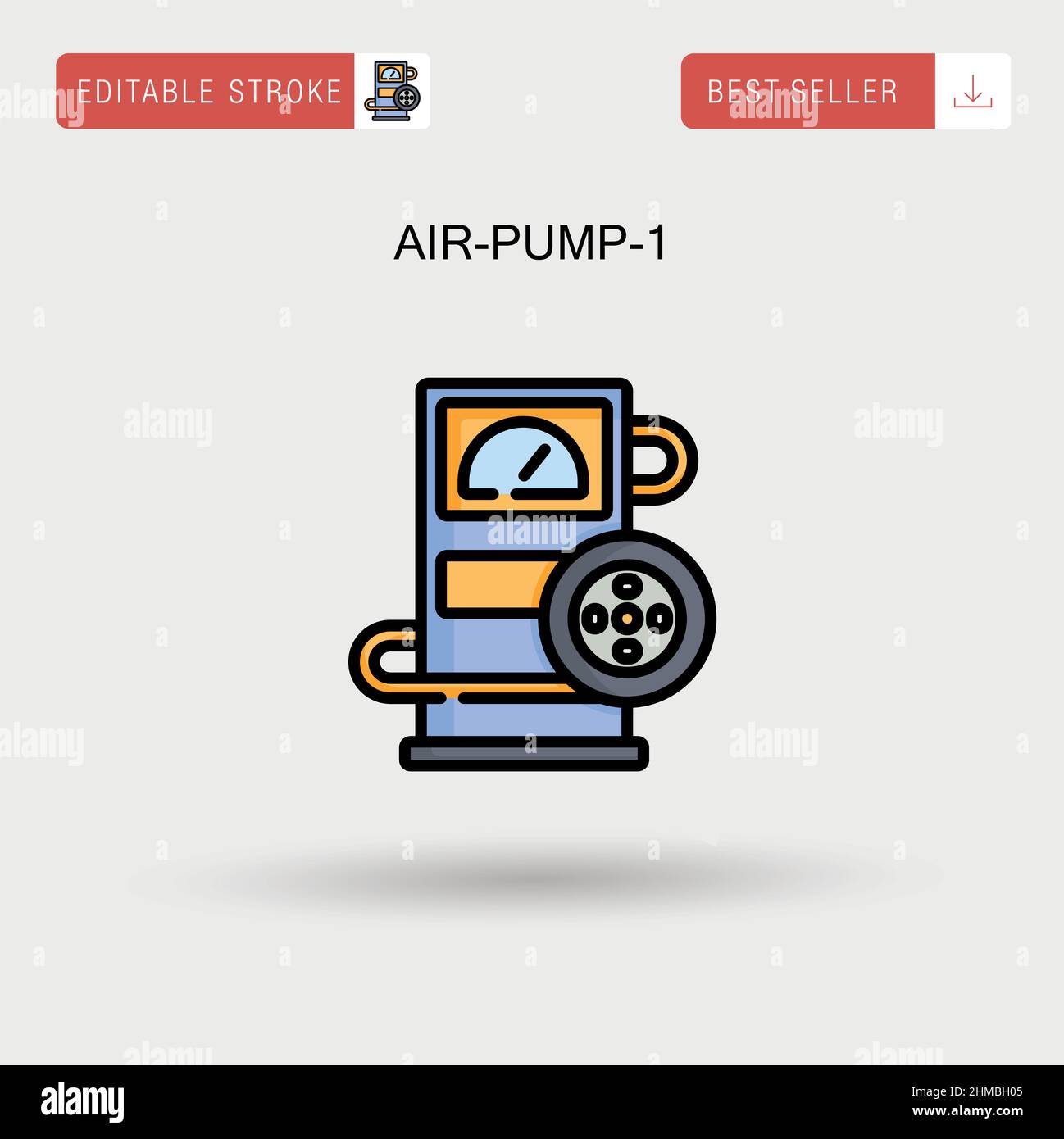 Air-pump-1 Simple vector icon. Stock Vector