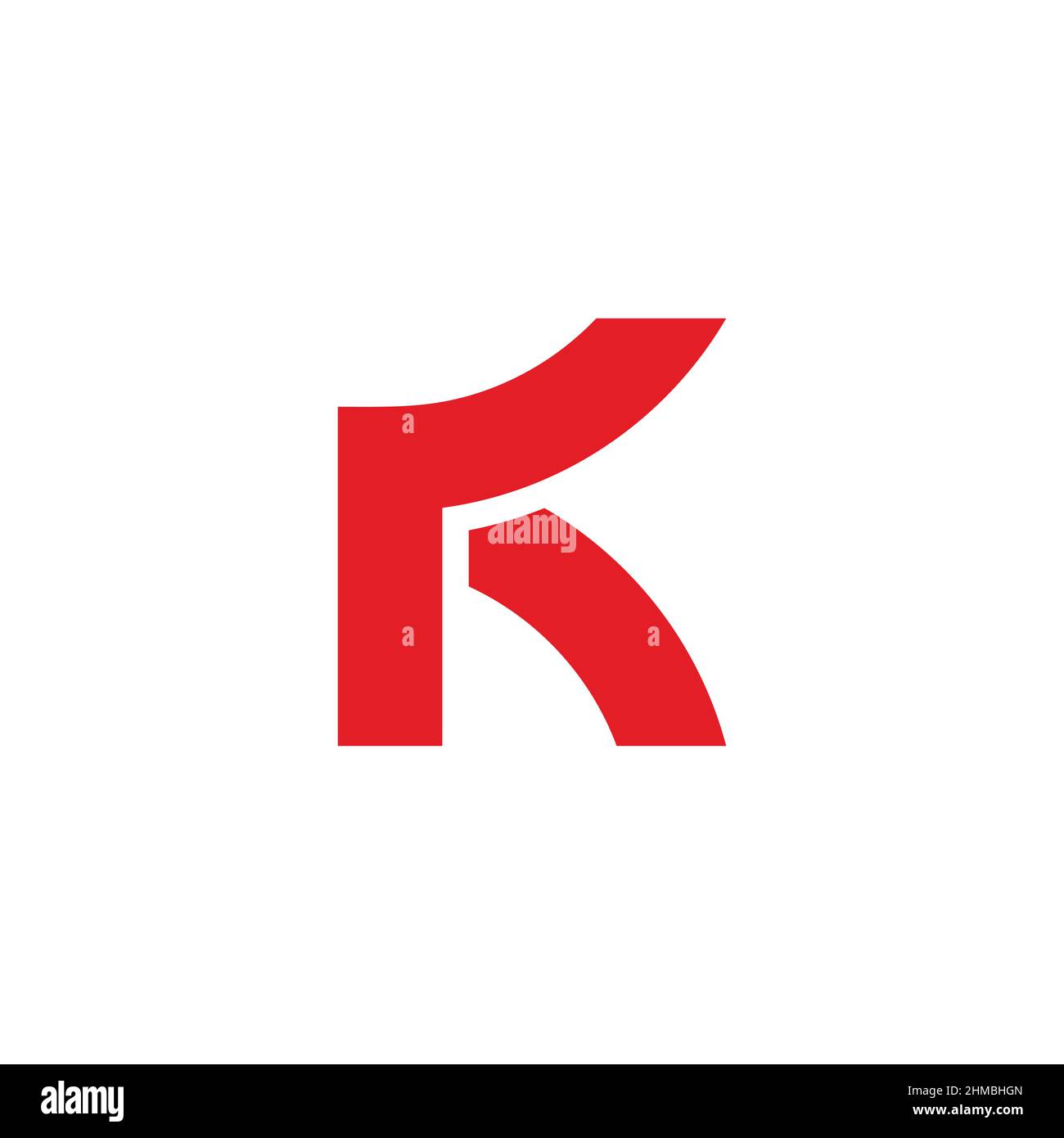 letter rk lowercase simple geometric line logo vector Stock Vector