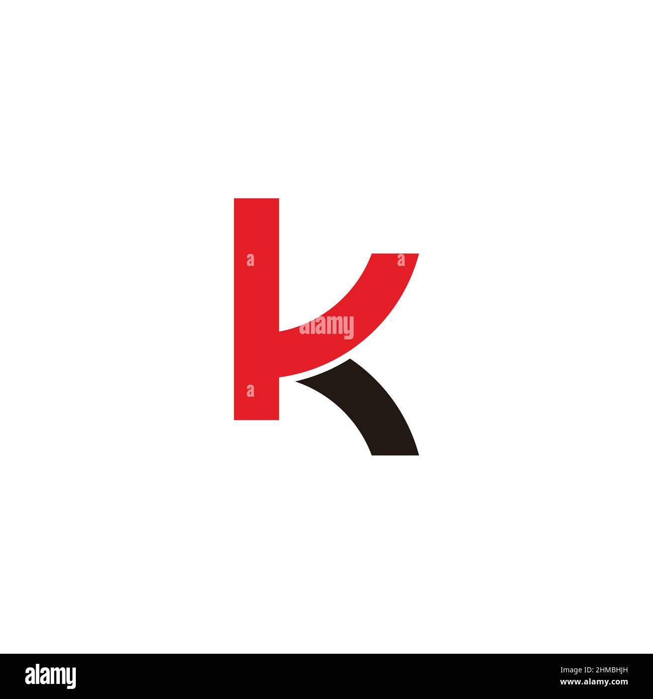 letter vk simple geometric colorful logo vector Stock Vector