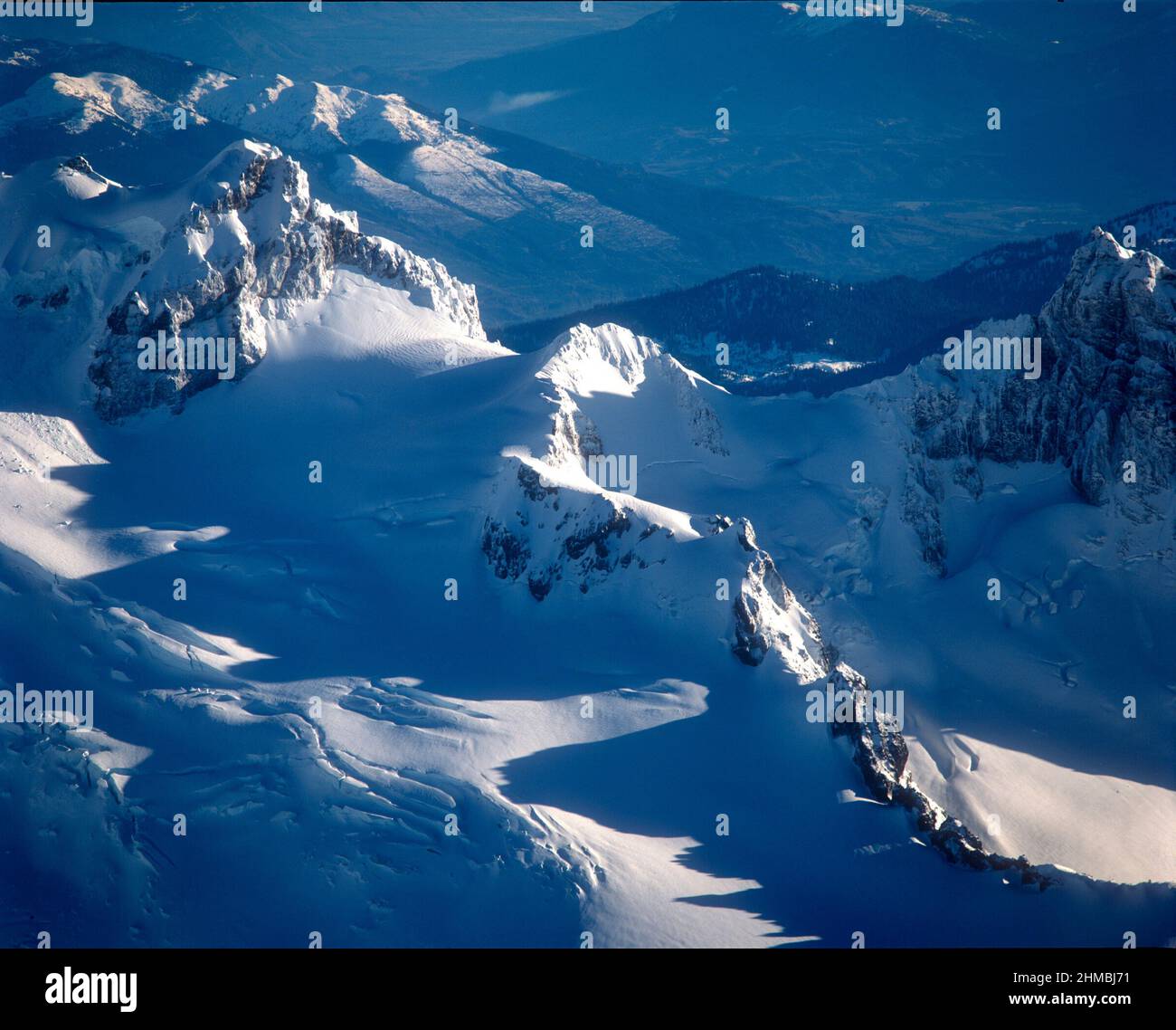 Mount Baker's Black Buttes Aerial Stock Photo