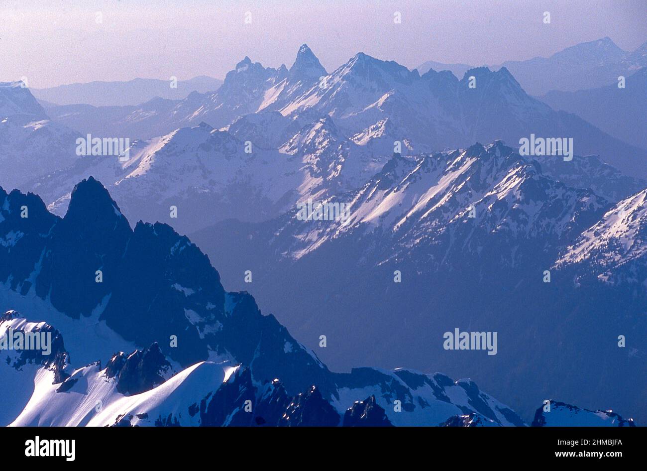 Tomyhoi Peak, Winchester Mountain, American & Canadian Border Peaks Stock Photo