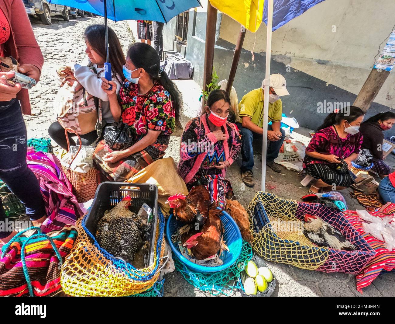 Chickens for sale at the Sunday Market in Chichicastenango, Guatemala Stock Photo Alamy