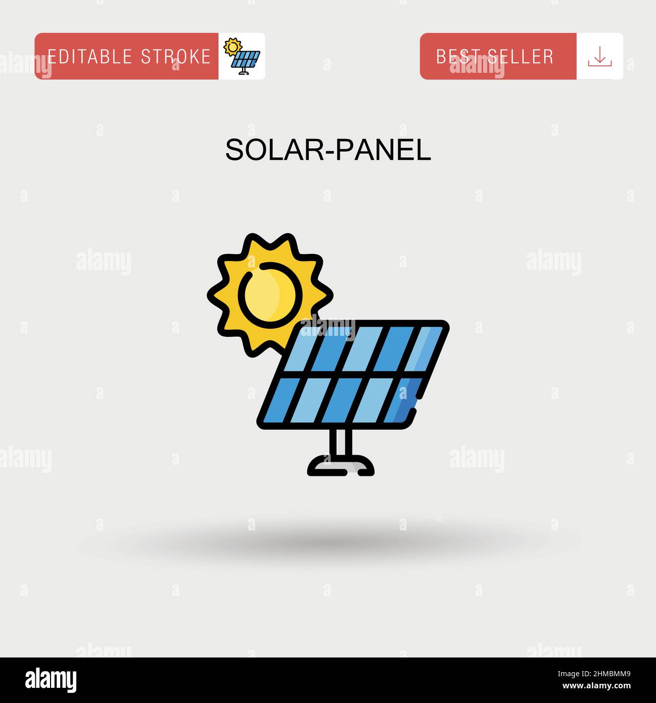 Solar roof installation man Stock Vector Images - Alamy