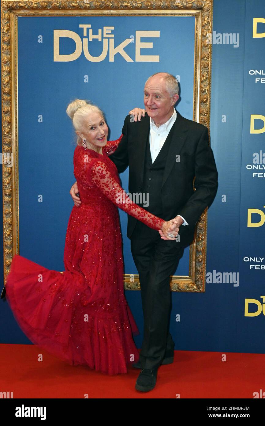 London, UK - 8 February 2022 Helen Mirren and Jim Broadbent attend The