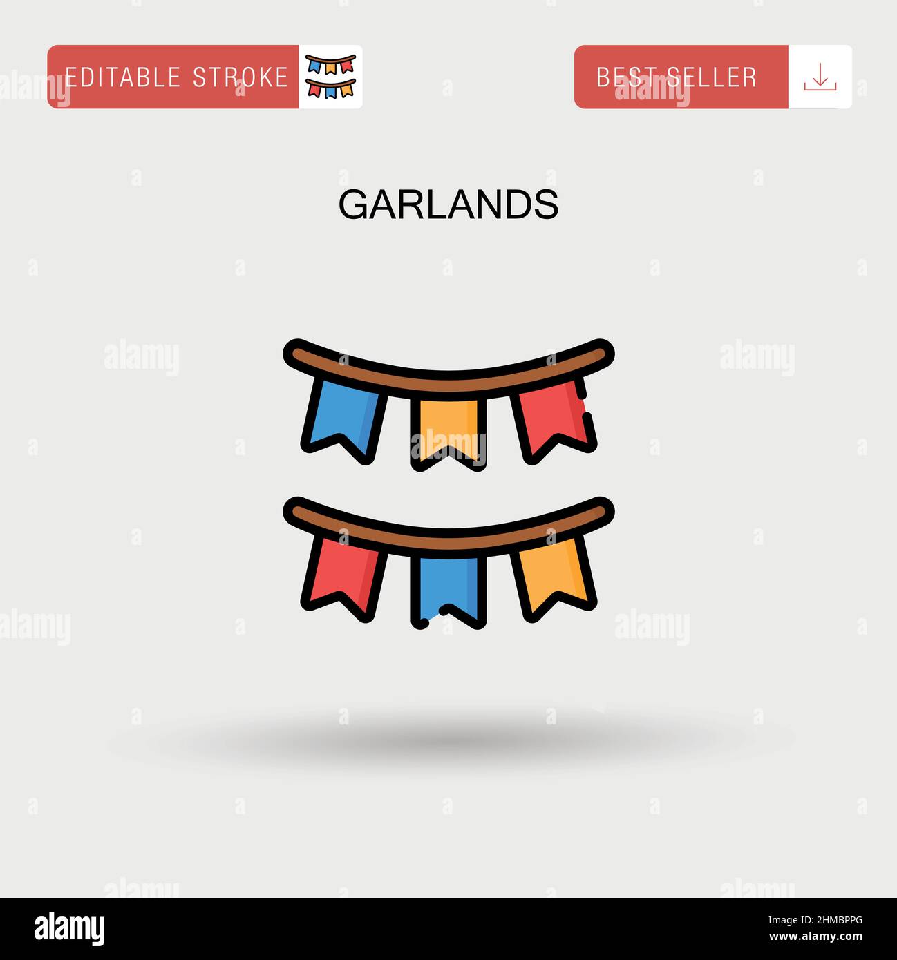 Garlands Simple vector icon Stock Vector Image & Art - Alamy