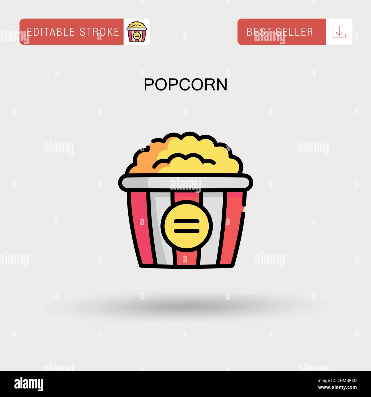 Popcorn Simple vector icon Stock Vector Image & Art - Alamy