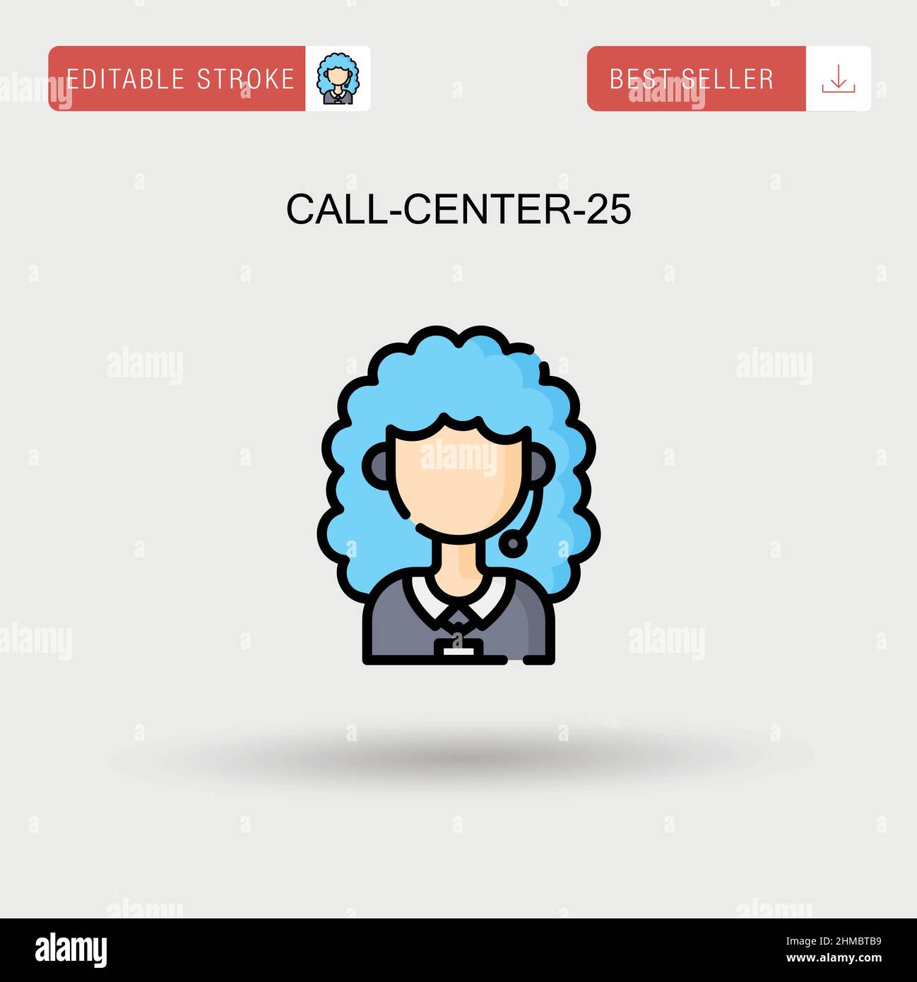 Call-center-25 Simple vector icon. Stock Vector