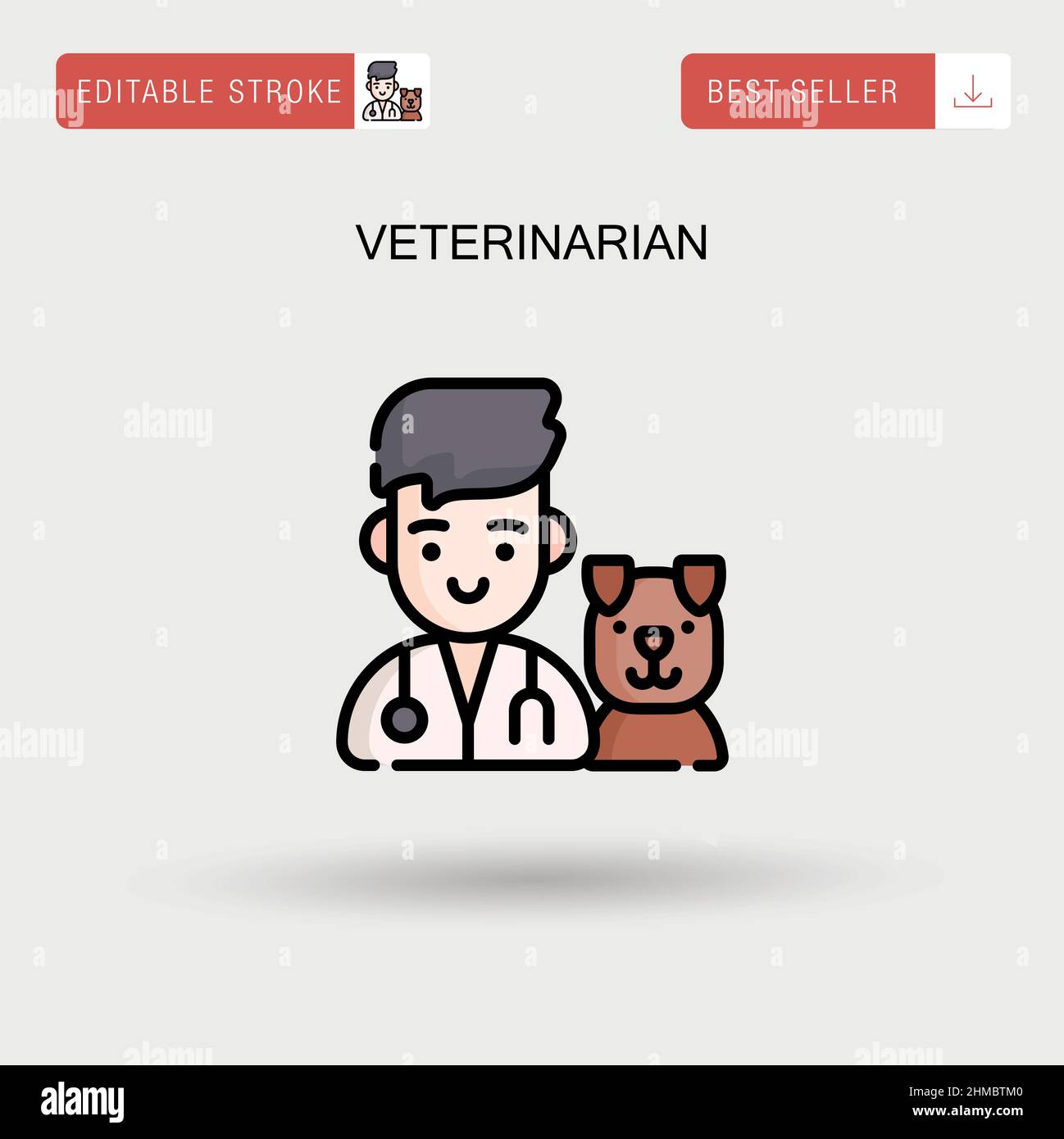 Veterinarian Simple vector icon. Stock Vector