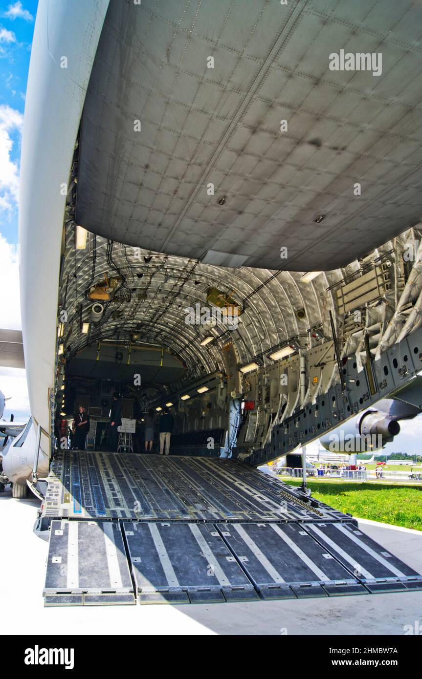 Boeing C17 Globemaster cargo bay Stock Photo Alamy