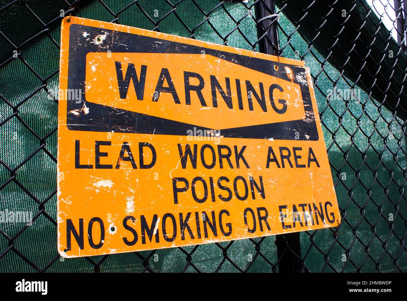 Lead poison warning sign Stock Photo - Alamy