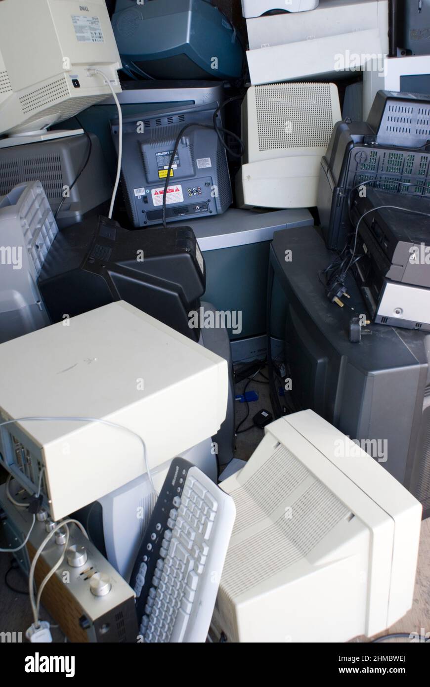 Computer monitor recycling Stock Photo Alamy