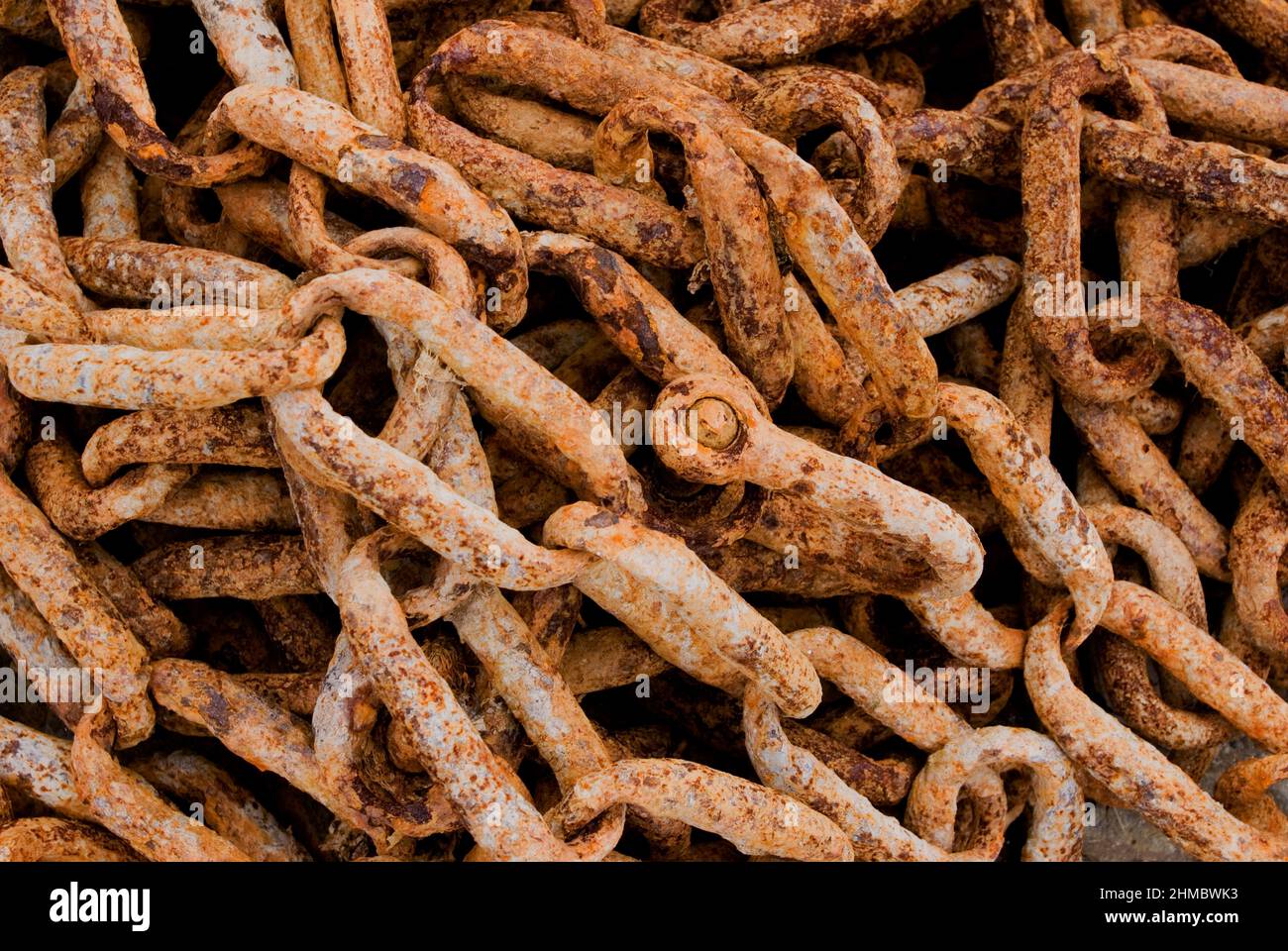 Rusty chains Stock Photo