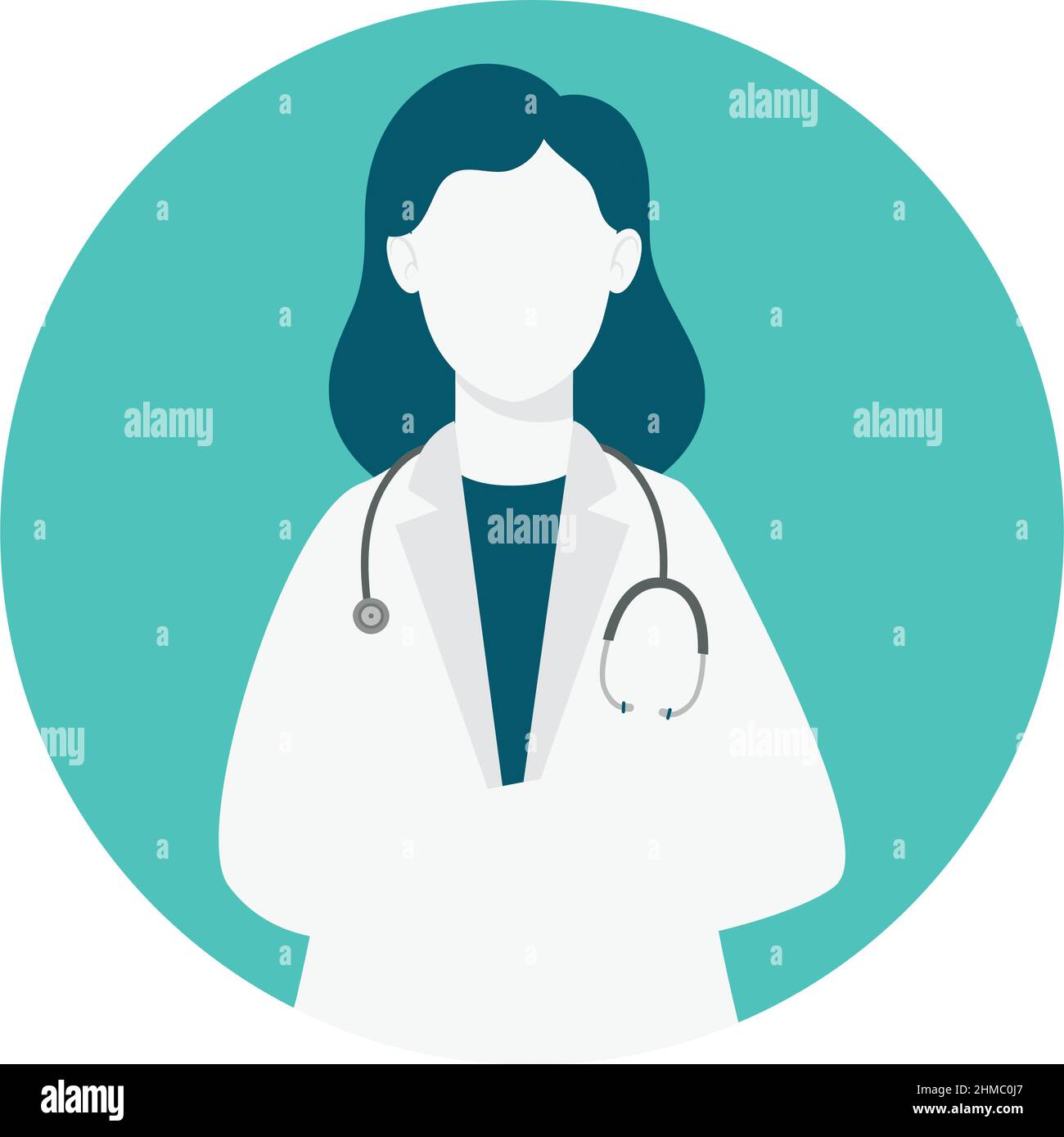 female doctor with stethoscope character Stock Vector Image & Art - Alamy