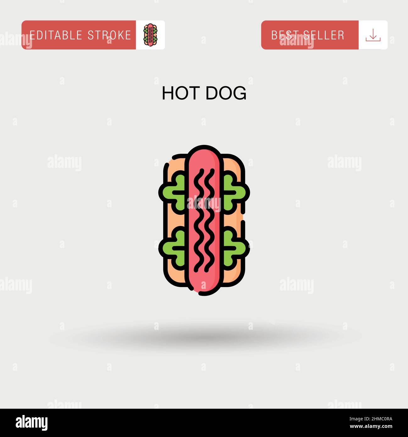 Icon hot dog vector hi-res stock photography and images - Alamy