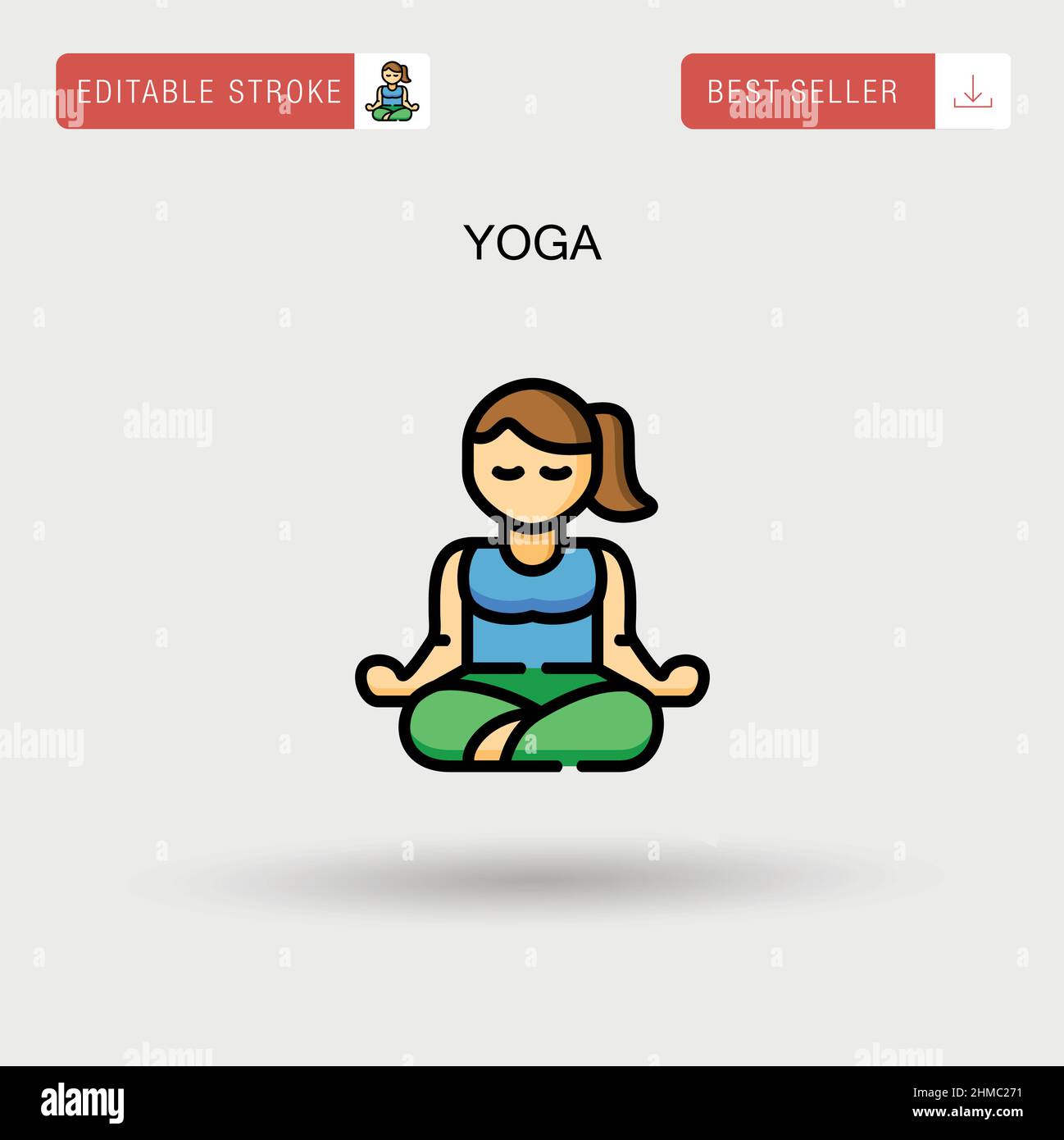Yoga Simple vector icon Stock Vector Image & Art - Alamy