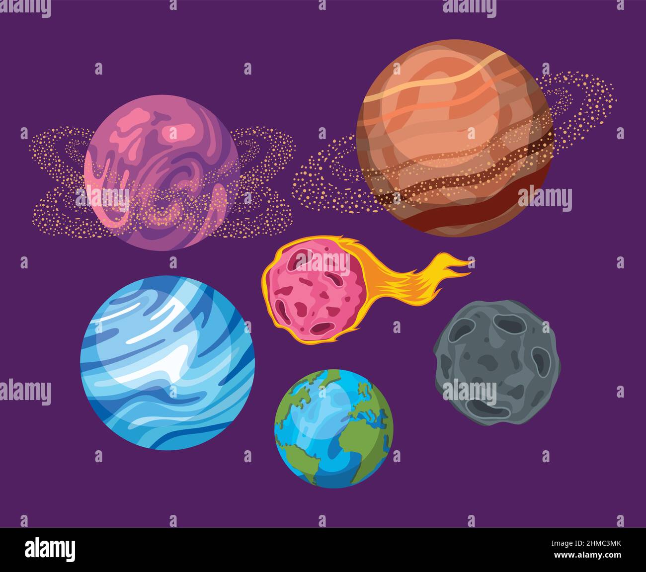 six space universe set icons Stock Vector Image & Art - Alamy