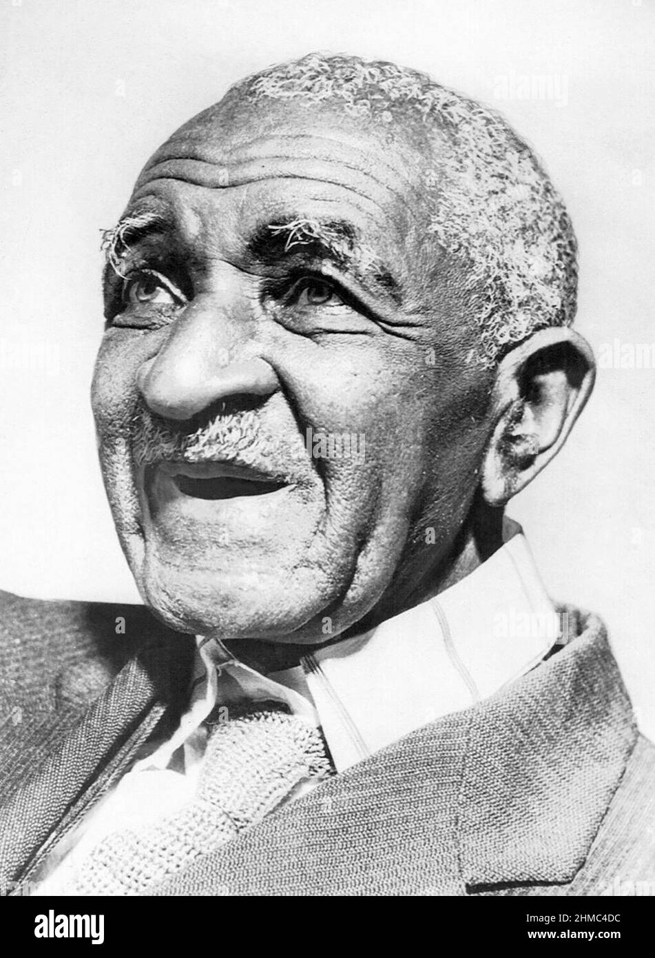 George Washington Carver (c1864-1943), American agricultural scientist, inventor, and professor at Tuskegee Institute in Tuskegee, Alabama. Photo: 1943. (USA) Stock Photo