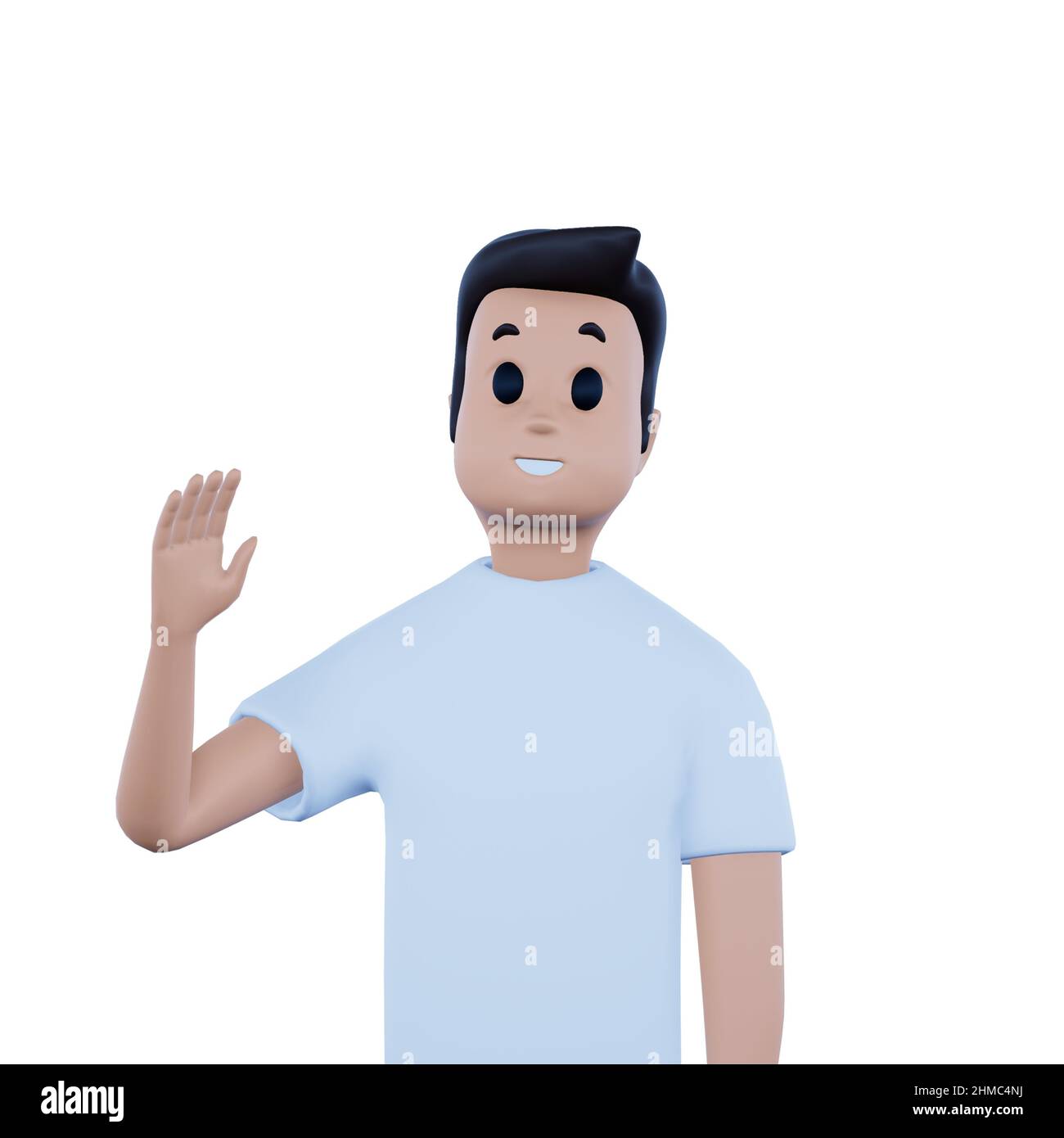 Greeting Waving Gesture Cartoon character man on white background. 3d render illustration Stock Photo - Alamy Greeting Waving Gesture Cartoon character man on white background. 3d render illustration Stock Photo - Alamy