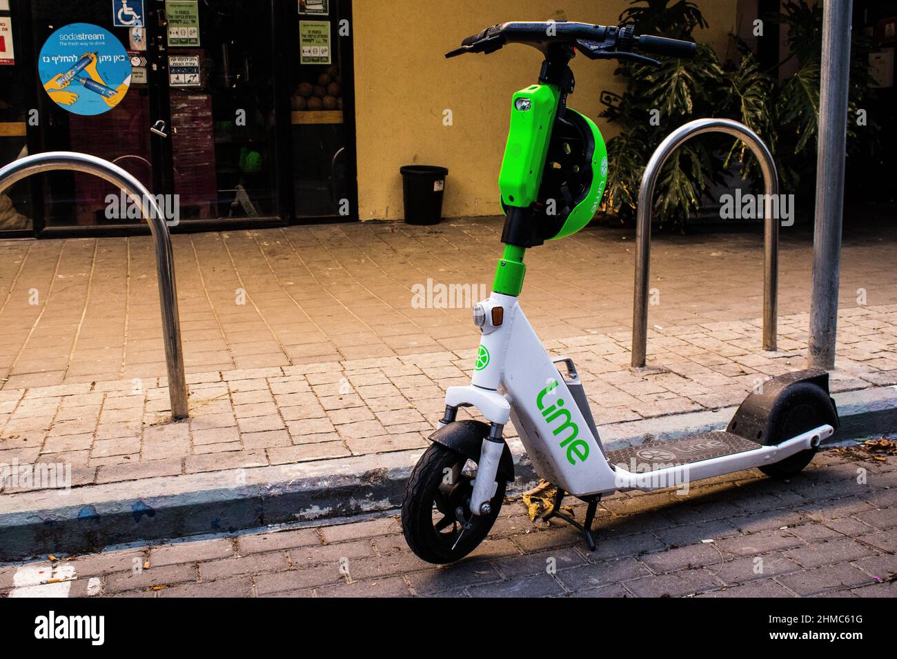 Tel Aviv, Israel February 05, 2022 Electric scooter to hire