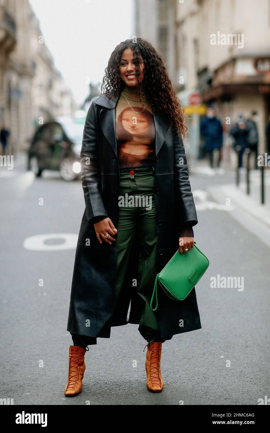 Street style, Yendry arriving at Kenzo Fall-Winter 2022-2023 Menswear