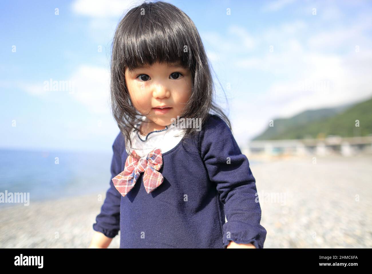 Little Child at Seaside Stock Photo