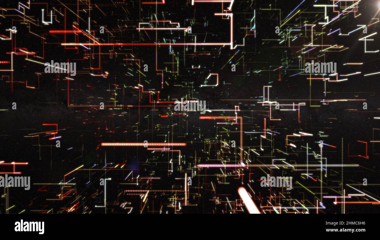 Abstract glowing structure of lines Stock Photo - Alamy