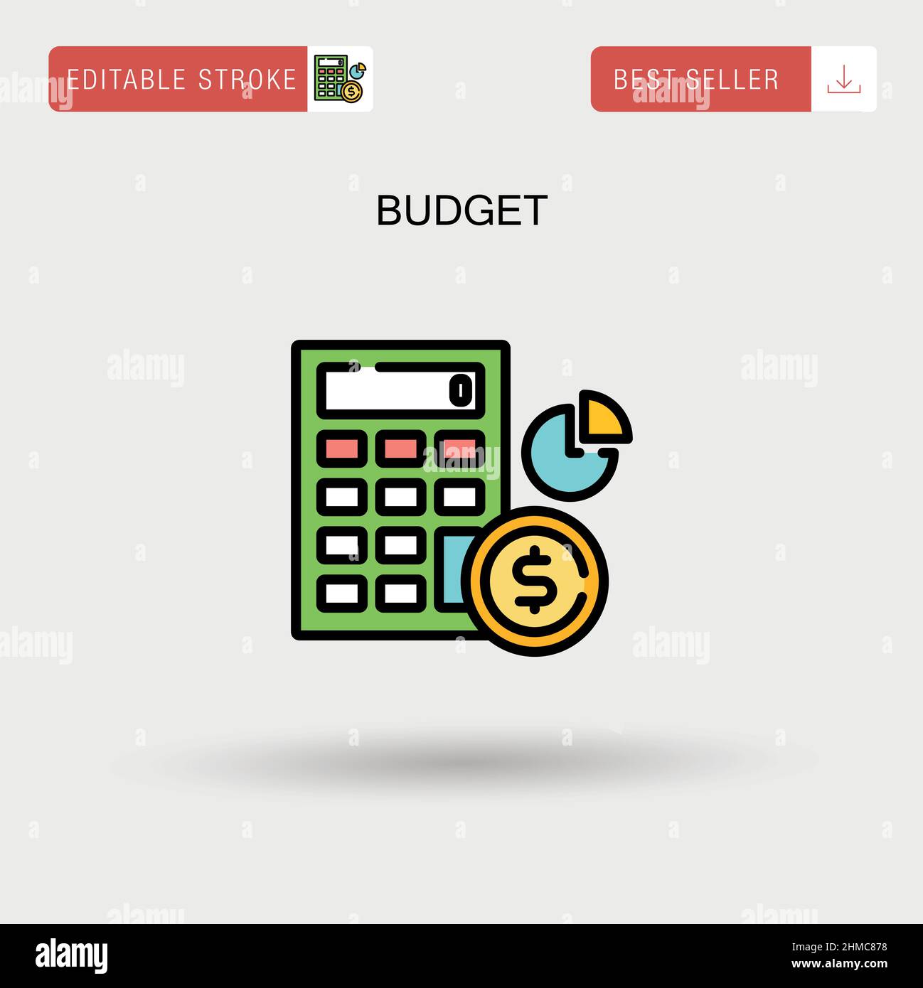 Budget Simple vector icon. Stock Vector