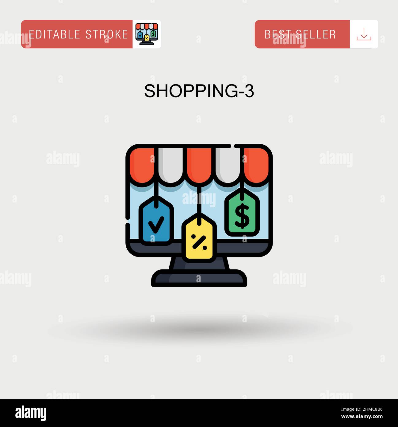 Shopping-3 Simple vector icon Stock Vector Image & Art - Alamy