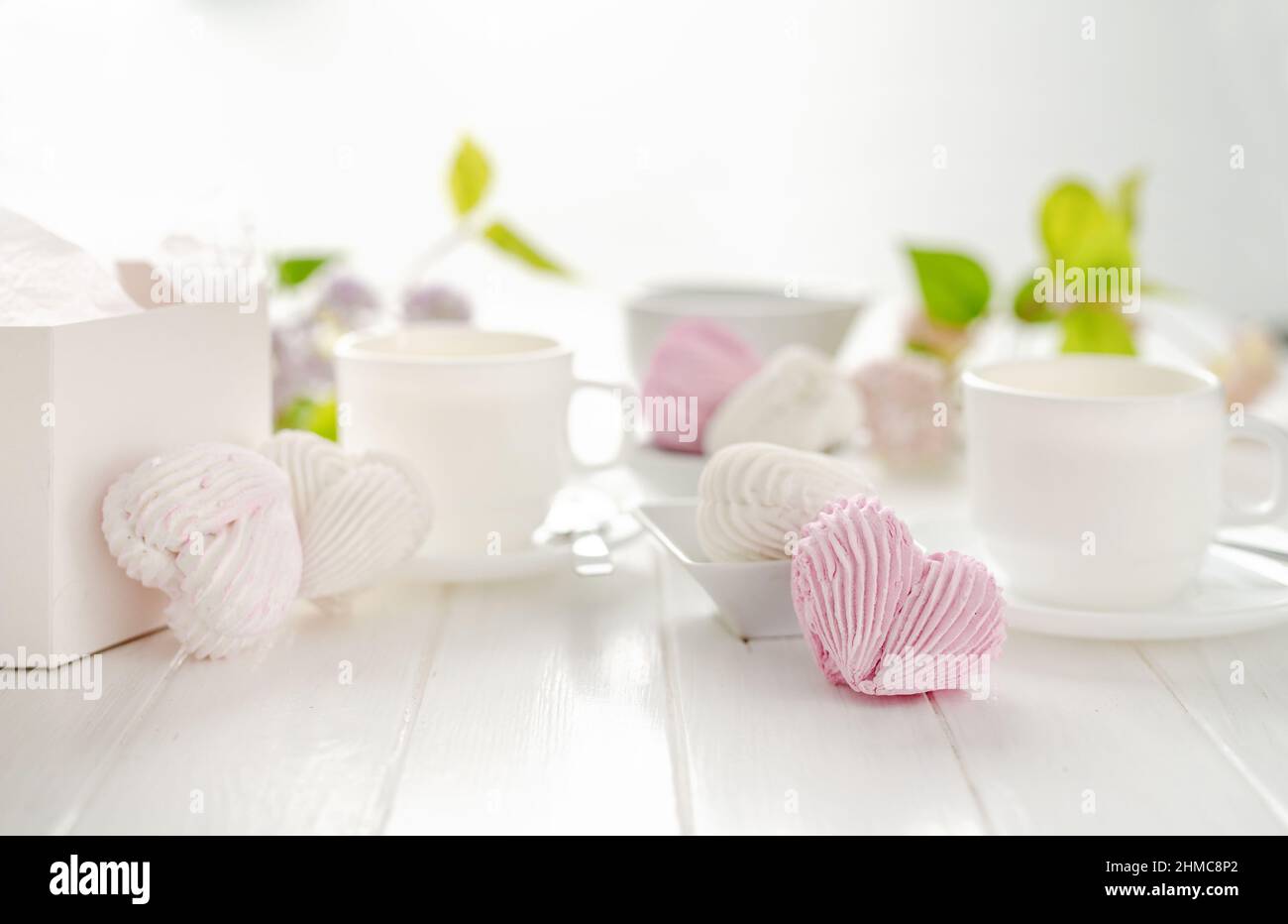 Marshmallow gift box Stock Photo Alamy