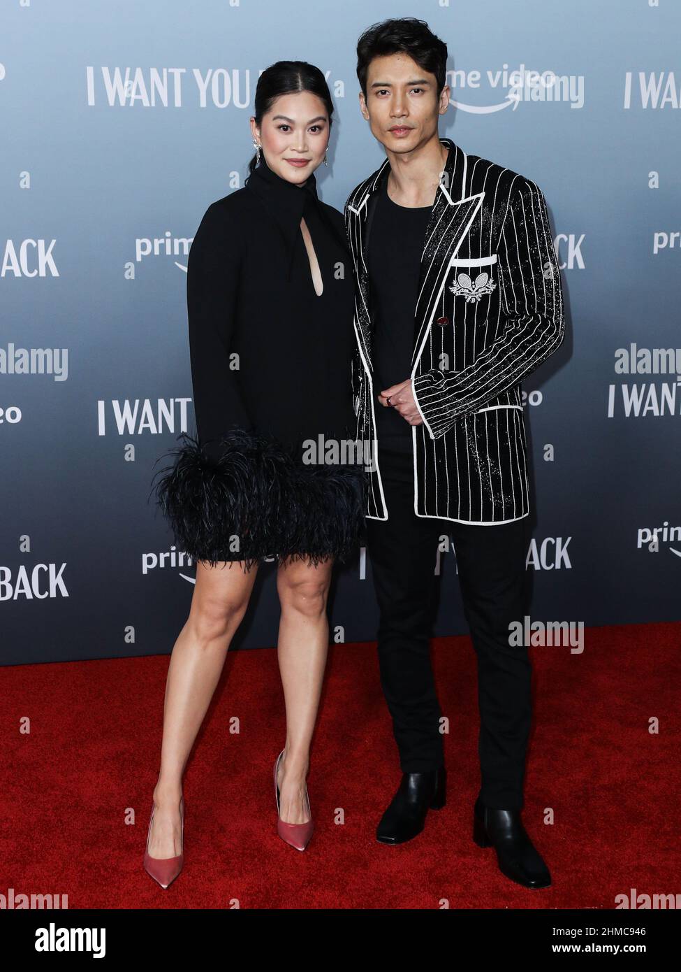 Los Angeles, United States. 08th Feb, 2022. LOS ANGELES, CALIFORNIA, USA - FEBRUARY 08: Actress Dianne Doan and boyfriend/actor Manny Jacinto arrive at the Los Angeles Premiere Of Amazon Prime's 'I Want You Back' held at ROW DTLA on February 8, 2022 in Los Angeles, California, United States. (Photo by Xavier Collin/Image Press Agency) Credit: Image Press Agency/Alamy Live News Stock Photo