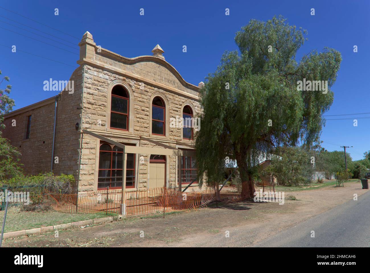 Restored Rich and Company Bond Store, Wilcannia on the Darling River New South Wales Australia Stock Photo