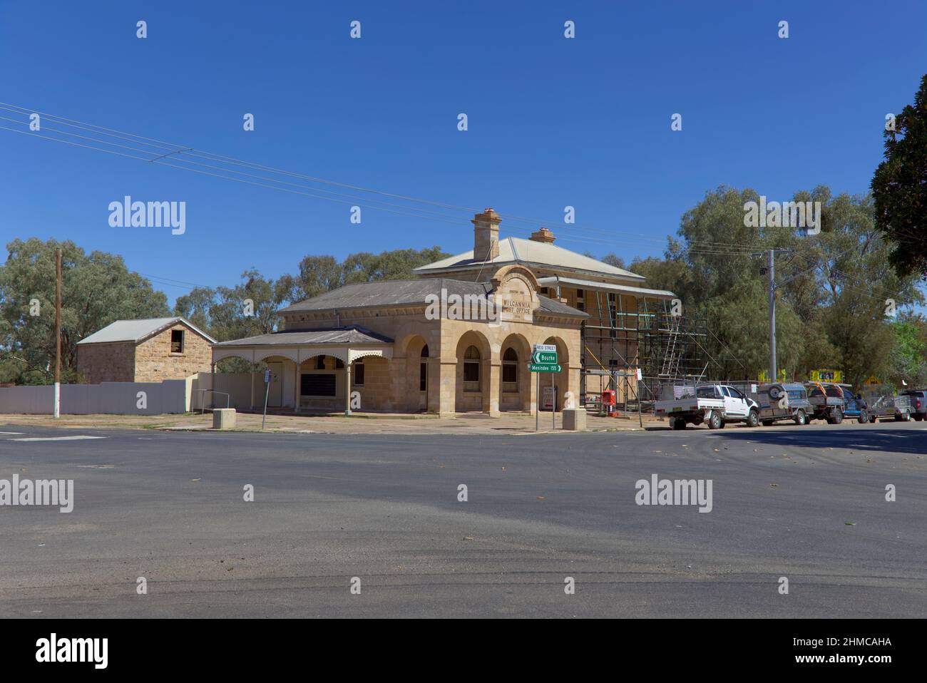 Wilcannia Post Office and Residence on the Darling River New South Wales Australia Stock Photo