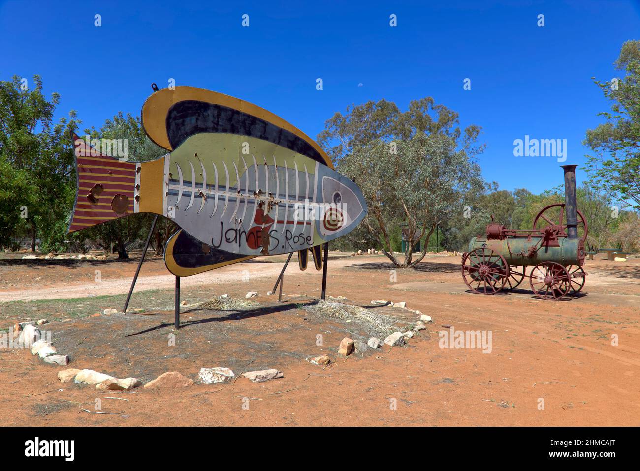 Park at Wilcannia on the Darling River New South Wales Australia Stock Photo