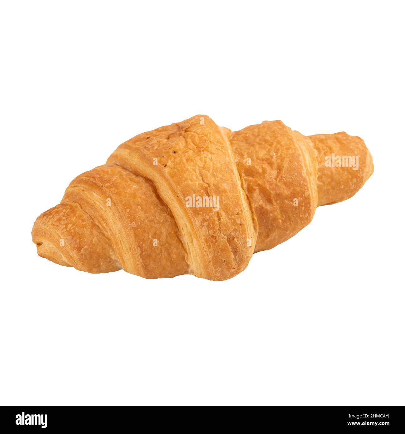 Isolated fresh baked croissant Stock Photo