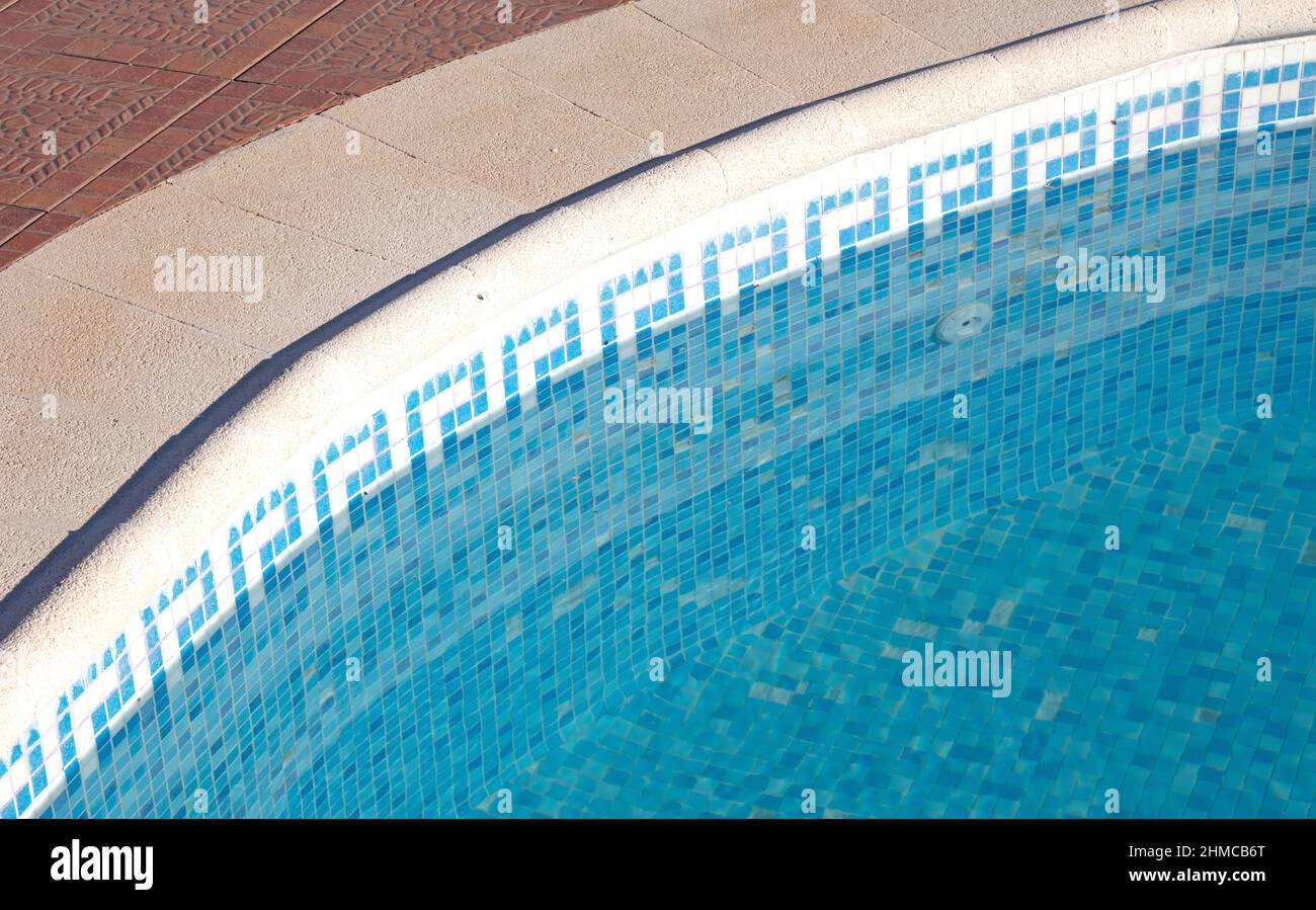 Swimming pool blue tile background wall pattern Stock Photo - Alamy